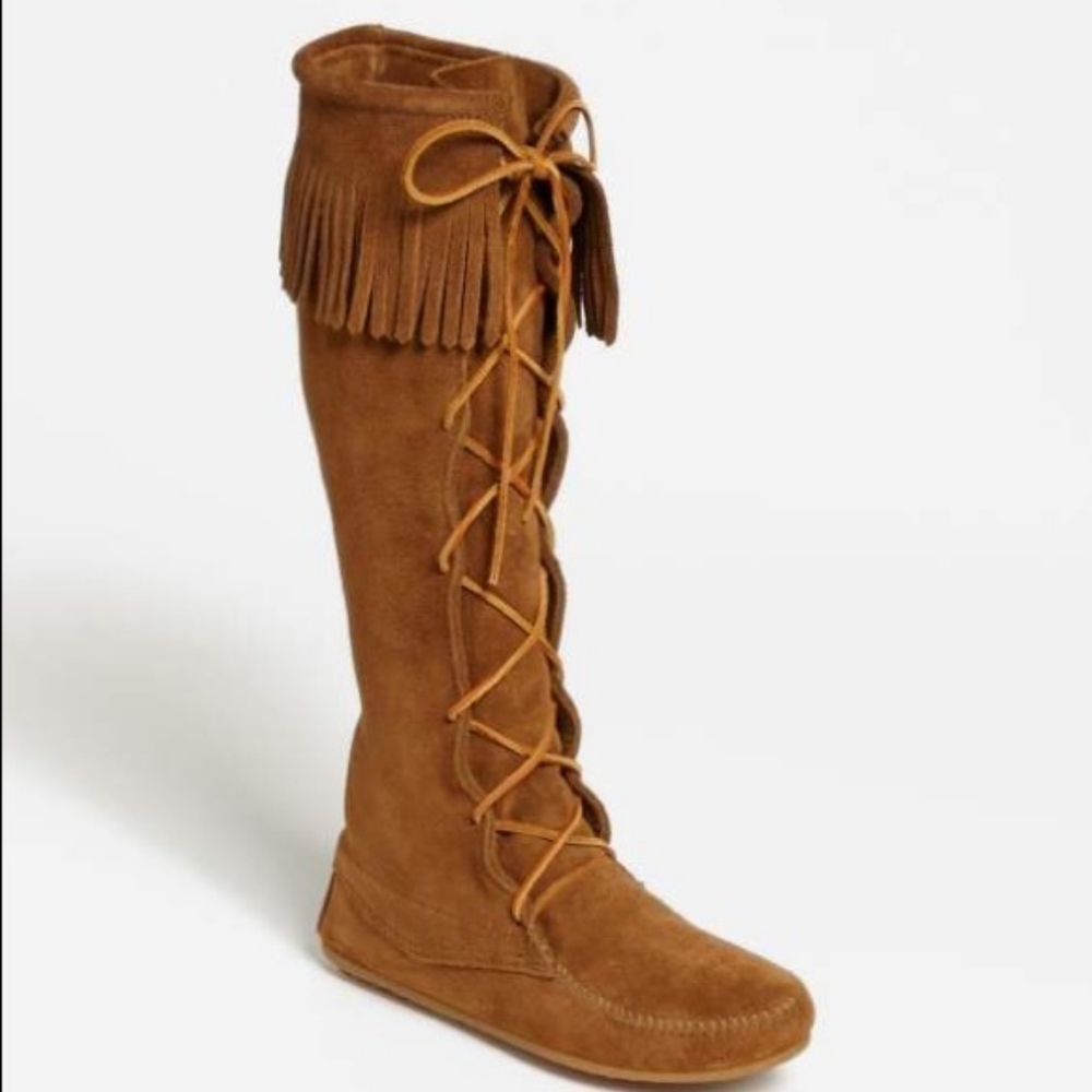 Minnetonka Tall Fringe Boots